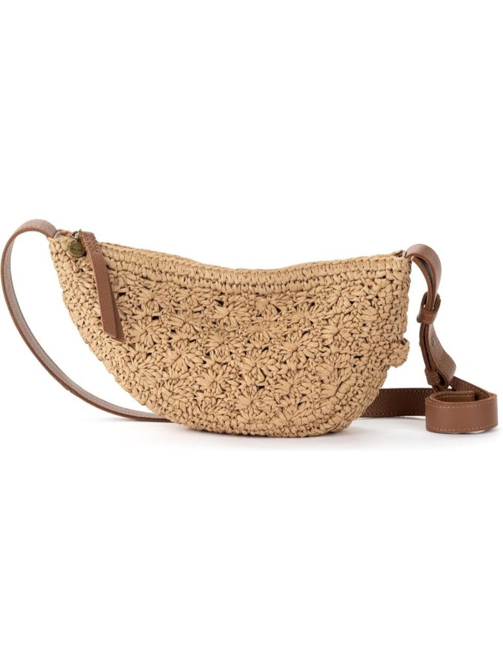 Women's Cream Zipper Closure & Adjustable Strap Travel Crossbody Handbag
